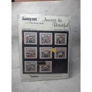 Vtg Janlynn America The Beautiful Counted Cross Stitch Kit North Carolina 10x10